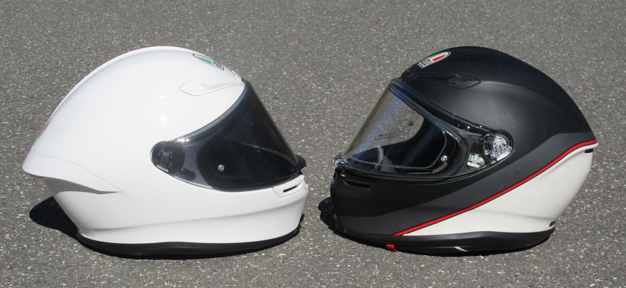 AGV K6 and K6 S helmets side by side