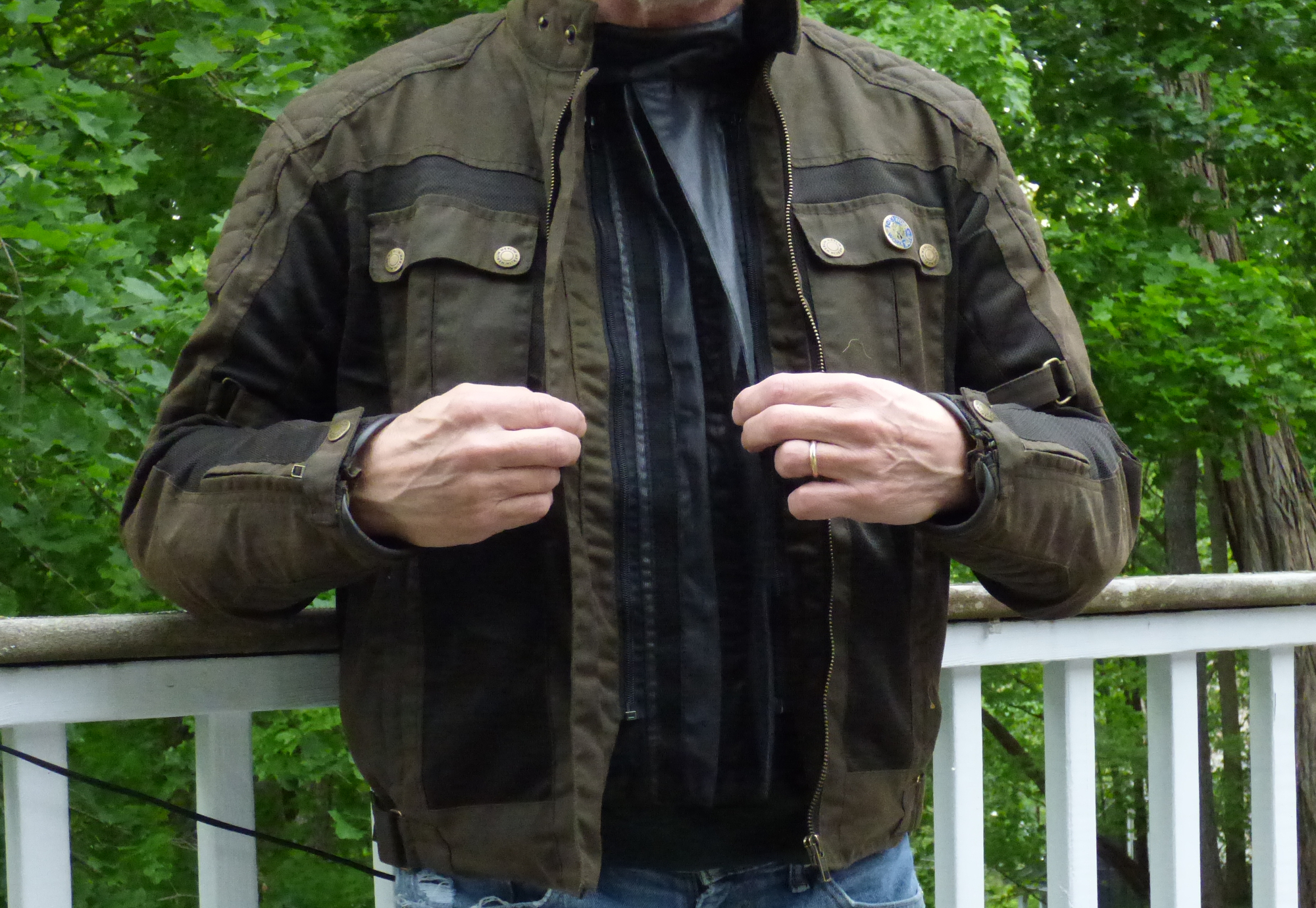 Shenstone jacket with the weatherproof liner installed